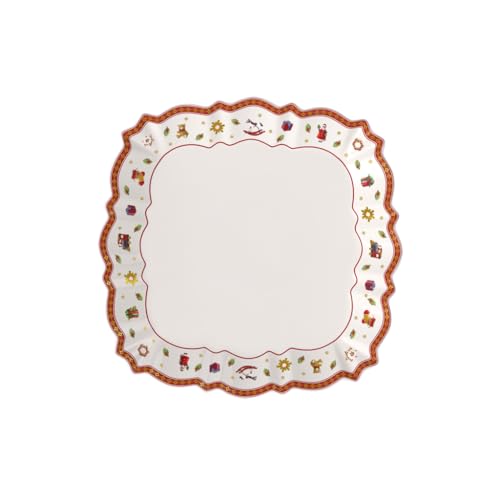 Villeroy & Boch ??? Toy's Delight Serving Platter Red and White, Microwave Safe, Christmas, Table, Plate, Serving Tray, Platter, Large, Food, Premium Porcelain
