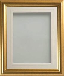 Frame Company Eldridge Gold 6x4 Frame, Ivory V-Groove Mount for 5x3