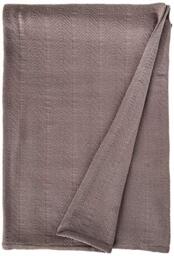 Eddie Bauer Home Herringbone Collection Blanket-100% Cotton, Lightweight & Breathable, Machine Washable Easy Care, Queen, Mushroom