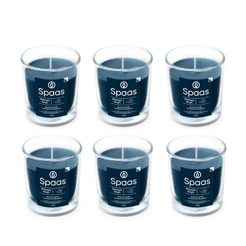 Spaas 6X Scented Candle 25h, Midnight Magic, Dark Blue