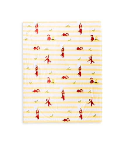 Curious George Monkey Kids Throw Blanket, 46 in x 60 in, Soft Cozy Decorative Blanket for Couch, Bed, or Travel (Officially Licensed Product) by Franco