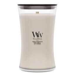 WoodWick Scented Candle - Large Hourglass Candle - Tonka & Almond Milk - Perfect Gifts for Women