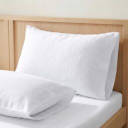 ECOMMERC3 - 150 100% Cotton Pillow Case - White Pillowcase Softness and Freshness for a Breathable, Hypoallergenic and Durable Sleep