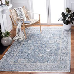 Safavieh Traditional Rug for Living Room, Dining Room, Bedroom - Dream Collection, Short Pile, in Grey and Turquoise, 91 X 152 cm