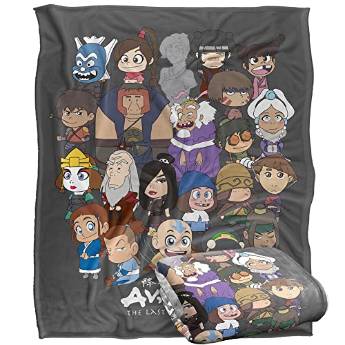 Avatar The Last Airbender Chibi Group Silky Touch Super Soft Throw Blanket 152 X 127 Cm