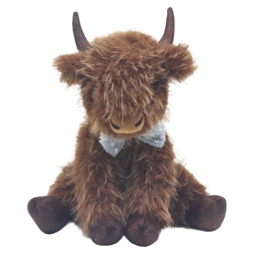 Lesser & Pavey Henry Highland Cow Medium Plush Doorstop - Charming animal design, soft plush finish, sturdy filling, decorative accessory, practical household use