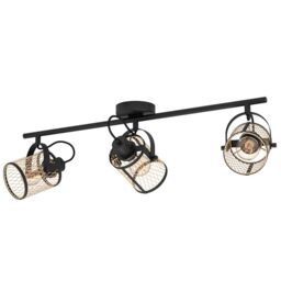 Eglo Ceiling lamp Dellow, 3-Flame Spotlight bar, Industrial Grid lamp