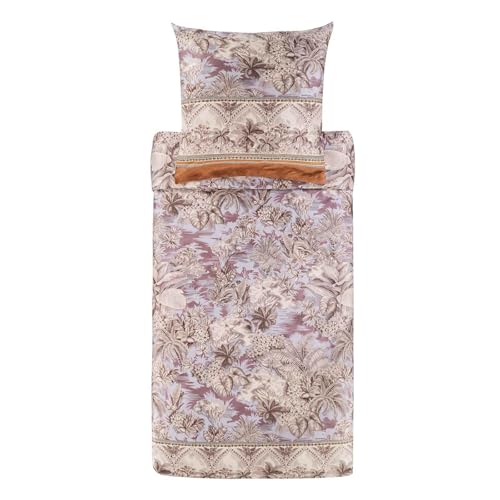 Bassetti BOBOLI 9329895 Bed Linen + 1 Pillowcase Made of 100% Cotton Satin in Glace G1, Dimensions: 135 x 200 cm + 1 K 80 x 80 cm