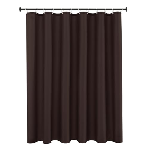 Biscaynebay Textured Fabric Shower Curtain, Morocco Pearl Printed Bathroom Curtain, Indigo 72 by 72 Inches