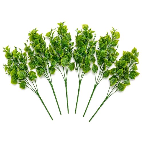Multipack 32cm Artificial Leafy Foliage Stem Plant Faux Green Decorative Fillers
