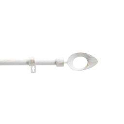douceur d'intérieur, Ovalon Extendable Curtain Rod Complete Kit (120  210 cm) White/Gold, Patina