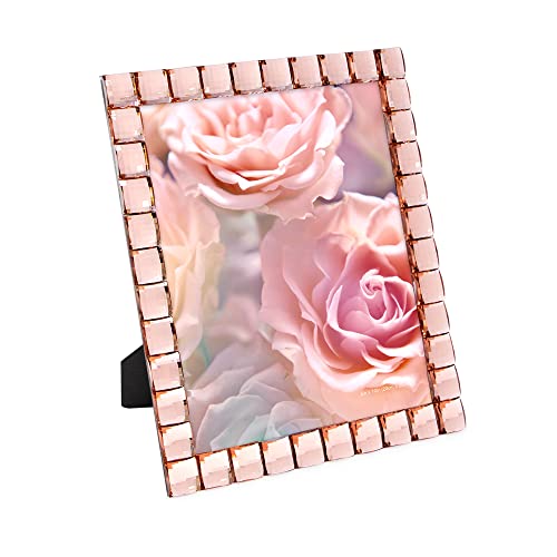 Isaac Jacobs Decorative Sparkling Jewel Picture Frame, Photo Display & Home D??cor (8x10, Blush)
