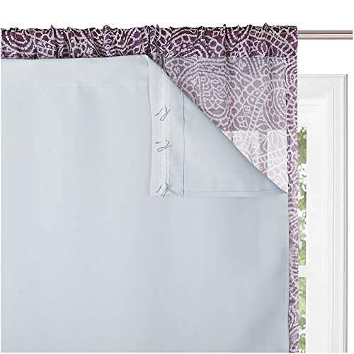 KGORGE Blackout Curtain Liners Thermal Insulated Privacy for 95 inch Long Curtains, White, 2 Panels, 45 inch Wide x 88 inch Long
