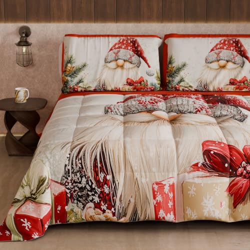 PETTI Artigiani Italiani Christmas Winter Duvet 270 ?? 260 cm - Christmas 13, reversible microfibre quilt, 300 g/m??, Made in Italy