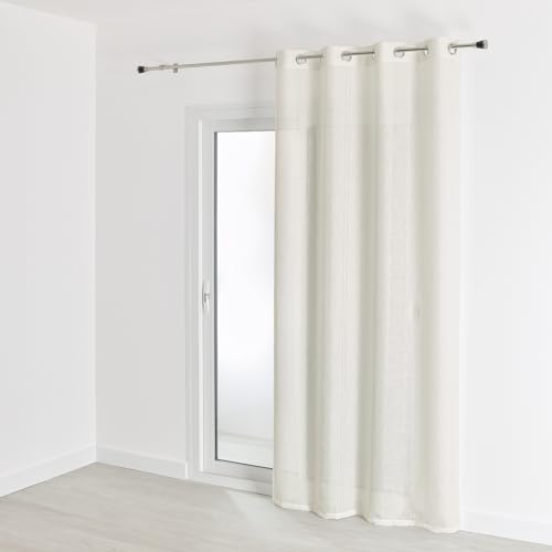 HomeMaison.com Woven Net Curtain 140 x 240 cm White
