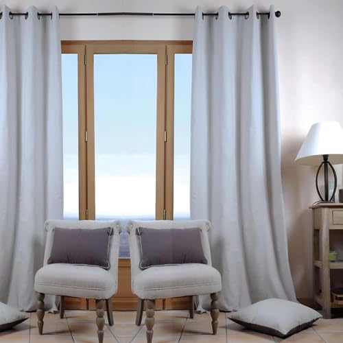 Stof - Plain Blackout Curtain Duo Cotton Pearl 240 x 135 cm