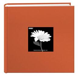 Pioneer Photo Albums Fabric Frame Cover Photo Album 200 Pockets Hold 4x6 Photos, Tangerine Orange,Medium
