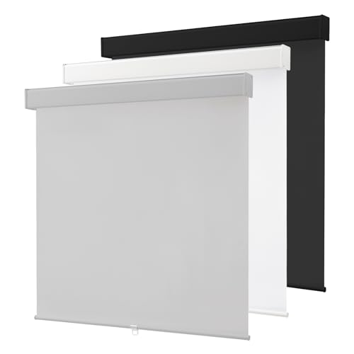 "100% Blackout Cordless Roller Window Shades, Free-Stop Black Out Blinds for Indoor Windows,Thermal Insulated UV Protection,Window Shades Pull Down for Home,Office,Easy to Install,26"" W x 72"" H, Grey"