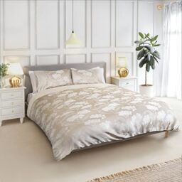 Emma Barclay Blossom - Embellished Jacquard Duvet Set in Cream - Single