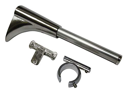 Gardinia Chicago Series Universal Wall Bracket with Ring and Cross Adaptor for Curtain Rods Diameter 20 mm Metal Stainless Steel Look