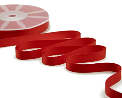 Furlanis - Double Satin Ribbon, Decoration, Gift, Christmas Packing, Wedding, Party, Made in Italy - Red, 16 mm x 50 m