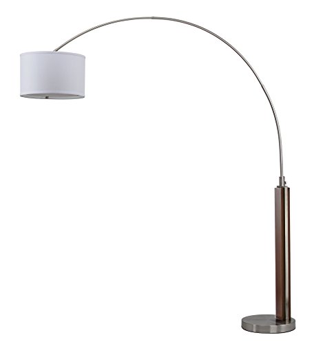 SAFAVIEH Modern Metal Floor Lamp, in Nickel, 40 X 185 X 220