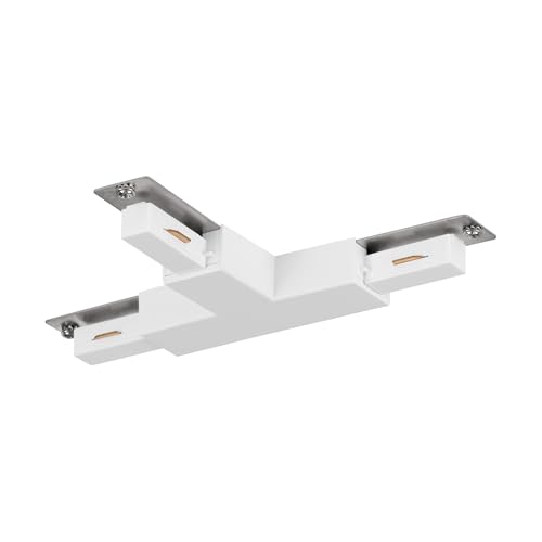 Eglo Accessories for Easy Track Rail System, T-Connector Strip Made of White Plastic