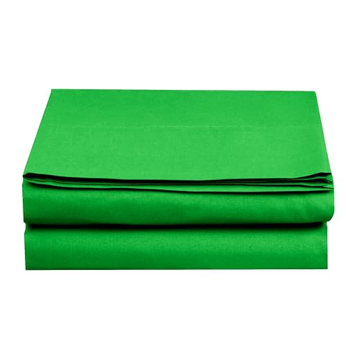 Elegant Comfort Premium Hotel Quality 1-Piece Flat Sheet, Luxury and Softest 1500 Premium Hotel Quality Microfiber Bedding Flat Sheet, Wrinkle-Free, Stain-Resistant, California King, Emerald Green