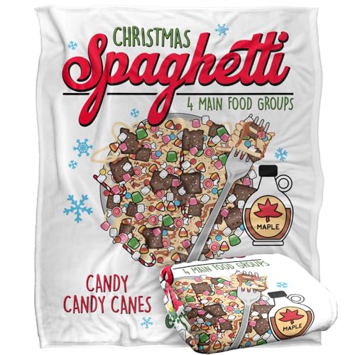 Elf Christmas Spaghetti Silky Touch Super Soft Throw Blanket 152 X 127 Cm