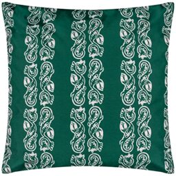 Paoletti Kalindi Stripe Outdoor Cushion Cover,Teal,55 x 55cm