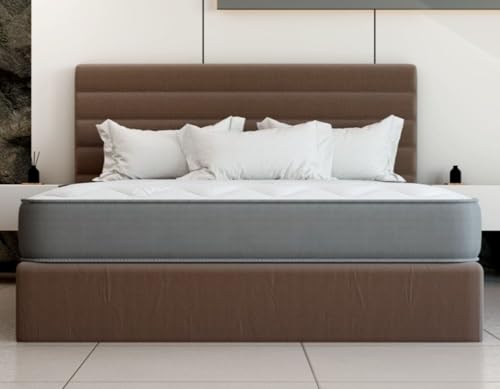 eXtreme comfort ltd Cooltouch Colours Grey Kingsize Mattress - 150x200cm, 18cm deep. Memory Foam and Coil Spring Hybrid, Plush Comfort, UK Made Mattress in a Box