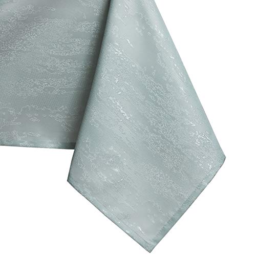 AmeliaHome 80 x 80 cm Tablecloth Table Cloth Stain Protection Lotus Effect Washable Water-Repellent Ornament Mint Vesta