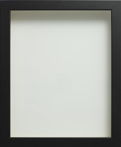 Frame Company Connolly Range Black Wooden Picture Photo Frame, 12x8 inch *Choice of Sizes* Fitted with Real Glass