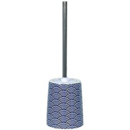 MSV 'Bento 143657 Toilet Brush Set, Ceramic Blue/White, 30 x 20 x 15 cm
