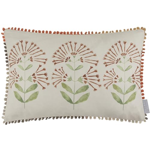 Voyage Maison Neri Cushion Cover – Geometric Floral Boho Country Cotton BlendDecorative Case (Terracotta - 40x60cm)