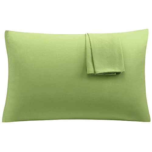 uxcell Microfiber Pillowcases Set of 2, Zipper Queen 20x30 Sage - Comfortable Breathable Fabric, Anti-Fade & Anti-Shrink, Machine Washable, Pillow Cases for Bedroom and Hotel