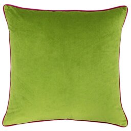 furn. Meridian Velvet Cushion Cover (Lime/Hot Pink - 55 x 55cm)