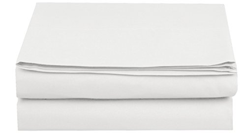 Elegant Comfort Premium Hotel Quality 1-Piece Flat Sheet, Luxury and Softest 1500 Premium Hotel Quality Microfiber Bedding Flat Sheet, Wrinkle-Free, Stain-Resistant, King, White