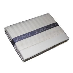 "Riva Paoletti Eton Oxford Pillow Case Cream Vertical Satin Stripe Design 100% Pure Cotton Machine Washable 48 x 74cm (19"" x 29"" inches), Pillowcase"