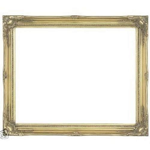 "Mirror NEW LARGE SHABBY CHIC STYLE SWEPT BEVELLED OVERMANTLE WALL/HALL PRICE INCLUDES STANDARD DELIVERY, 34"" X 24"", GOLD"