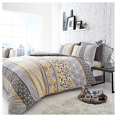 GC GAVENO CAVAILIA Duvet Set, Polycotton, Mustard, Single