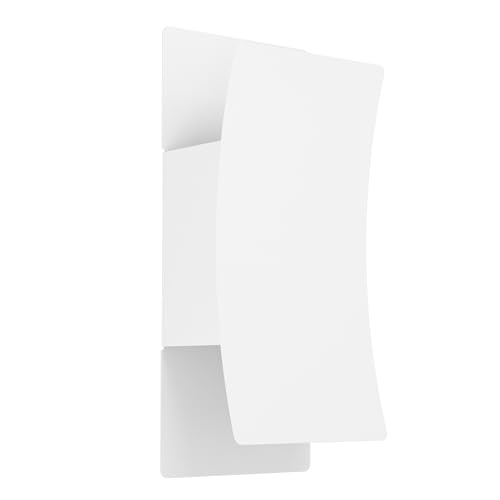 Eglo LED Wall Light Outdoor Montarello, Mounted Exterior Lamp with Dip Switch, Metal in White, Warm Neutral Cool IP44