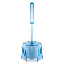 Premier Housewares Blue Toilet Roll Holders Free Standing Acrylic Brush Holder Hexagon Toilet Brushes And Holders Sets Diamante Detailed Freestanding Toilet Roll Holder 13 x 37 x 15