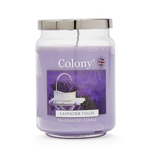 Wax Lyrical, Colony Large Candle Jar Lavender Fields, Burn Time of Up 100 Hours