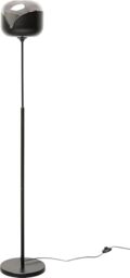 KARE Design Floor Lamp Smoke Goblet Ball, Black, Height 160cm, Metal and Glass, Standing Lamp, Floor Light, Home Decor, Decorative Lighting for Living Room, Bulb Not Included