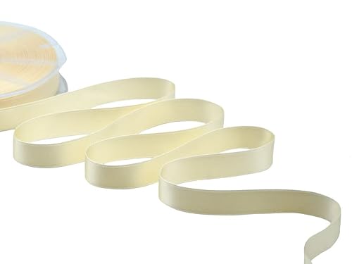 Furlanis - Double Satin Ribbon, Decoration, Gift, Christmas Packing, Wedding, Party, Made in Italy - Champagne, 16 mm x 50 m