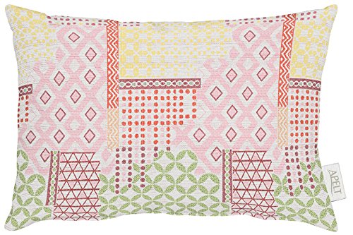 APELT Cotton Blend Cushion - Yellow/Multi - 30cm x 40cm x 10cm
