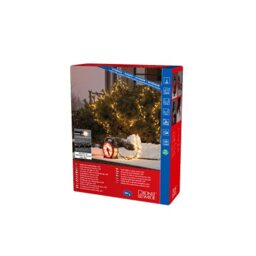 Konstsmide Micro LED Cable Reel Christmas Outdoor Fairy Lights Plug in/Outdoor or Indoor (IP44) / 600 Warm White Diodes Cluster/Black Cable String Lights