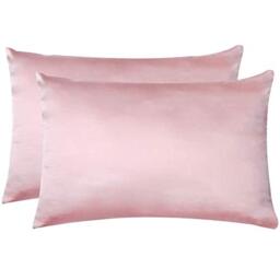 Jocoku 100% Mulberry Silk Pillowcases Set of 2 for Hair and Skin and Super Soft and Breathable Standard Size Nature Silk Pillowcases (Standard, Pink)