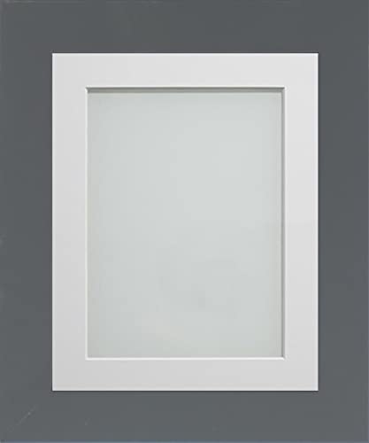 Frame Company Watson Grey Picture Photo Frame fitted with Perspex, A3 with Off-White Mount for image size A4